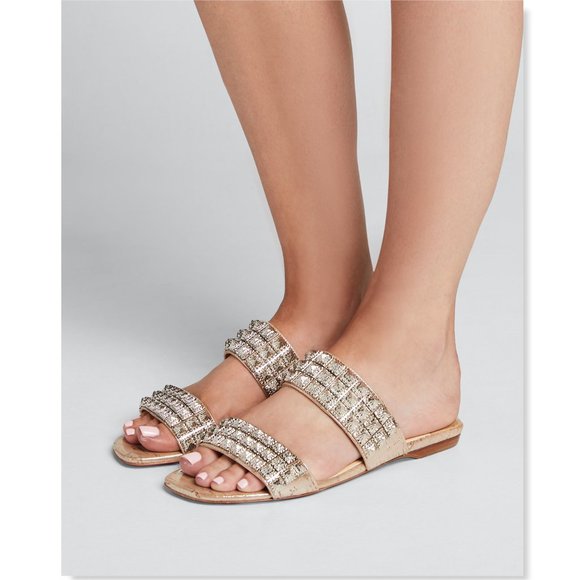 CHRISTIAN LOUBOUTIN Studded Flat Slide Sandals 37 - Picture 4 of 7